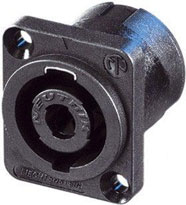 4-Pin Speakon Male Panel Connector, Gold Contacts