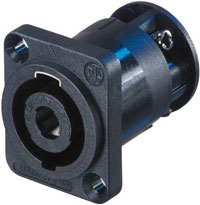 4-pin Speakon Male Panel Connector, Screw Terminals