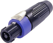 4-pole Speakon Female Cable Connector, Black