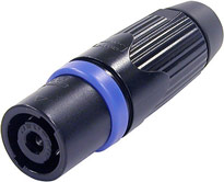 4-pin Male Speakon Cable Connector, Black
