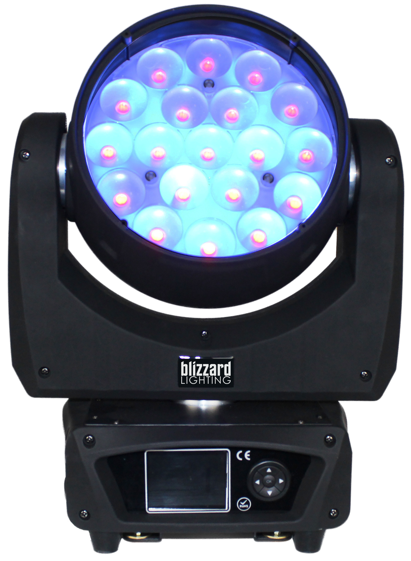 19x 15W RGBW LED Moving Wash Light with Pixel Control