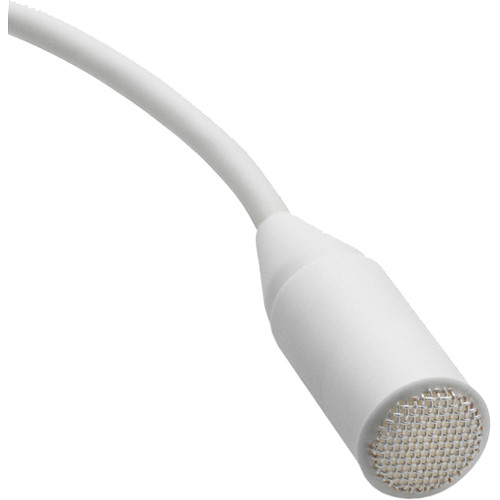 Mini Omnidirectional Lavalier Microphone, White, Wired for Shure