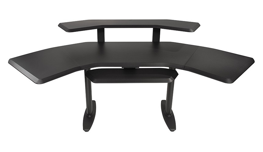 Nucleus Series Studio Desk with 12" Extentions, 2nd Tier and Keyboard Tray