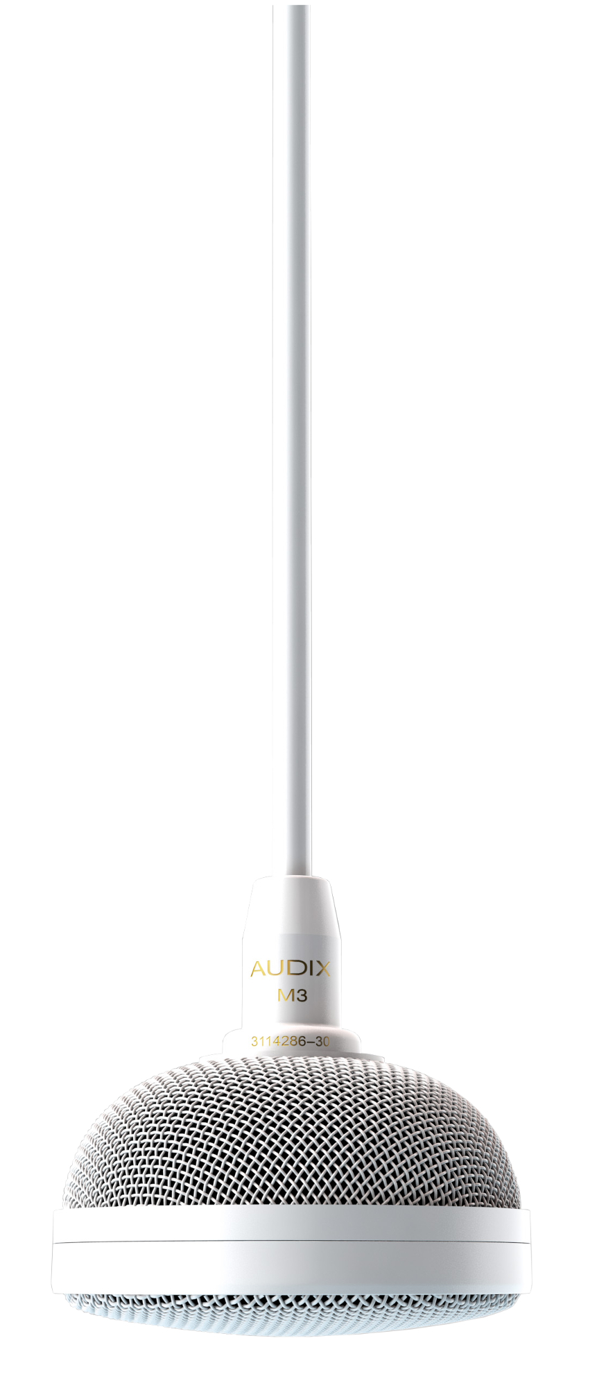 Tri-Element Hanging Ceiling Microphone in White
