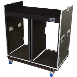 Tour 8 Series Double 18RU Combo Case with Casters, Black