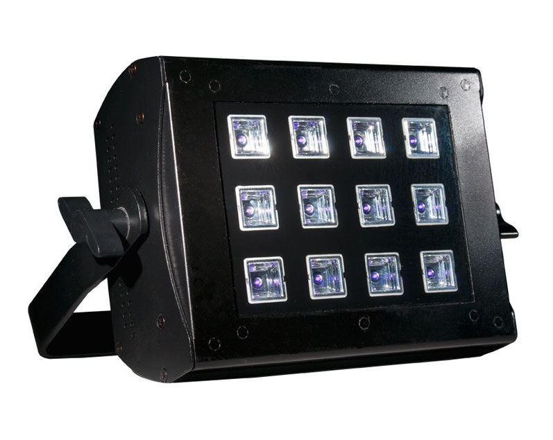 57° beam LED Black Light 12 x 3 watt Leds, DMX