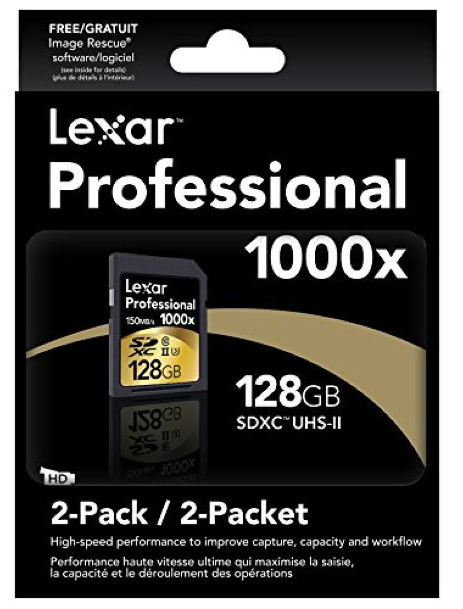 128 GB SDXC UHS-II Card - 2-Pack