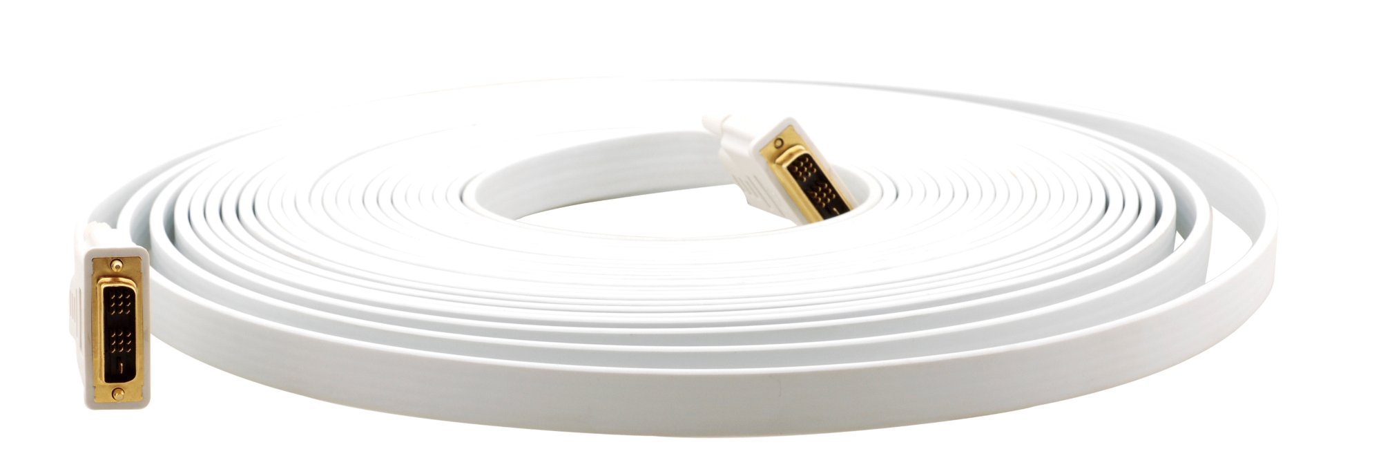 DVI (M)-DVI (M) Flat White Cable, 3 ft