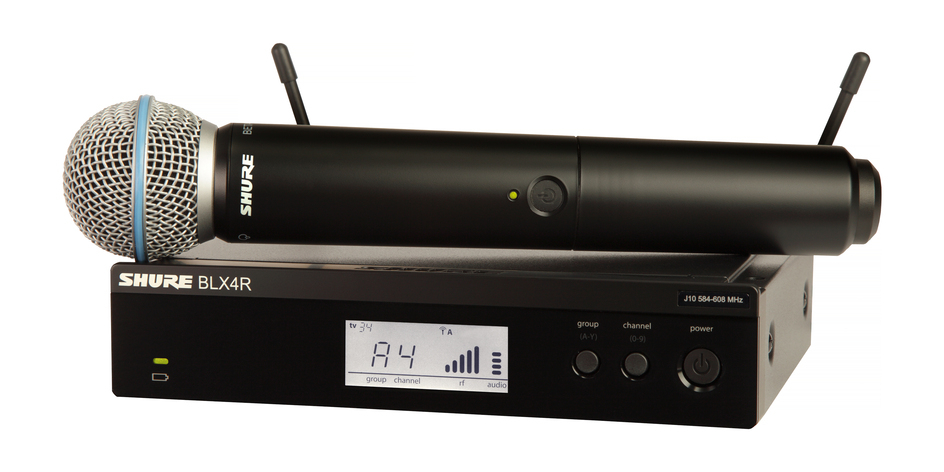 Handheld Wireless System with BETA 58A Microphone Cartridge, H9: 512-542 MHz