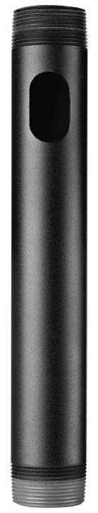 12" NPT Pipe Extender for Flat Panel TV/Projector Ceiling Mounts, in Black