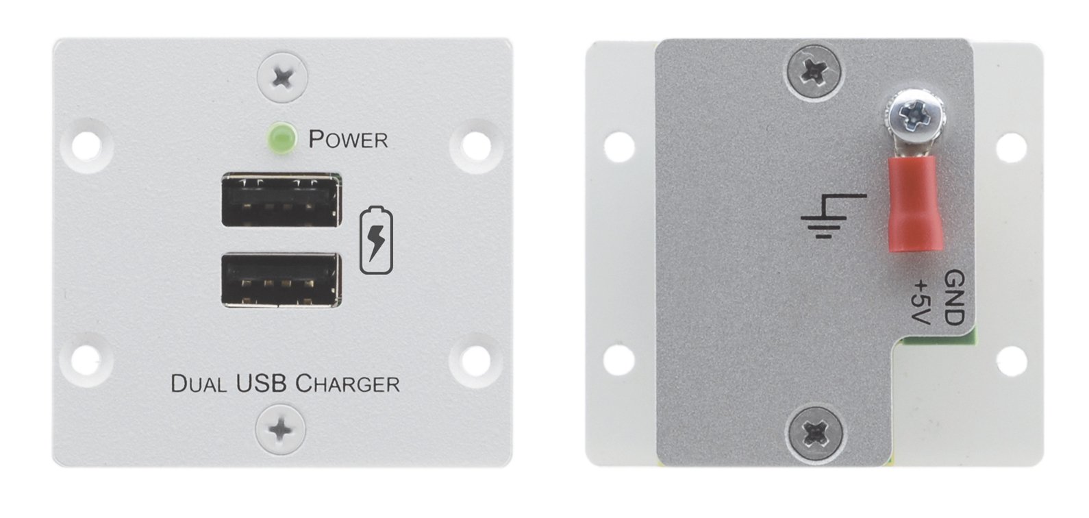 Dual USB Charger Wall Plate Insert