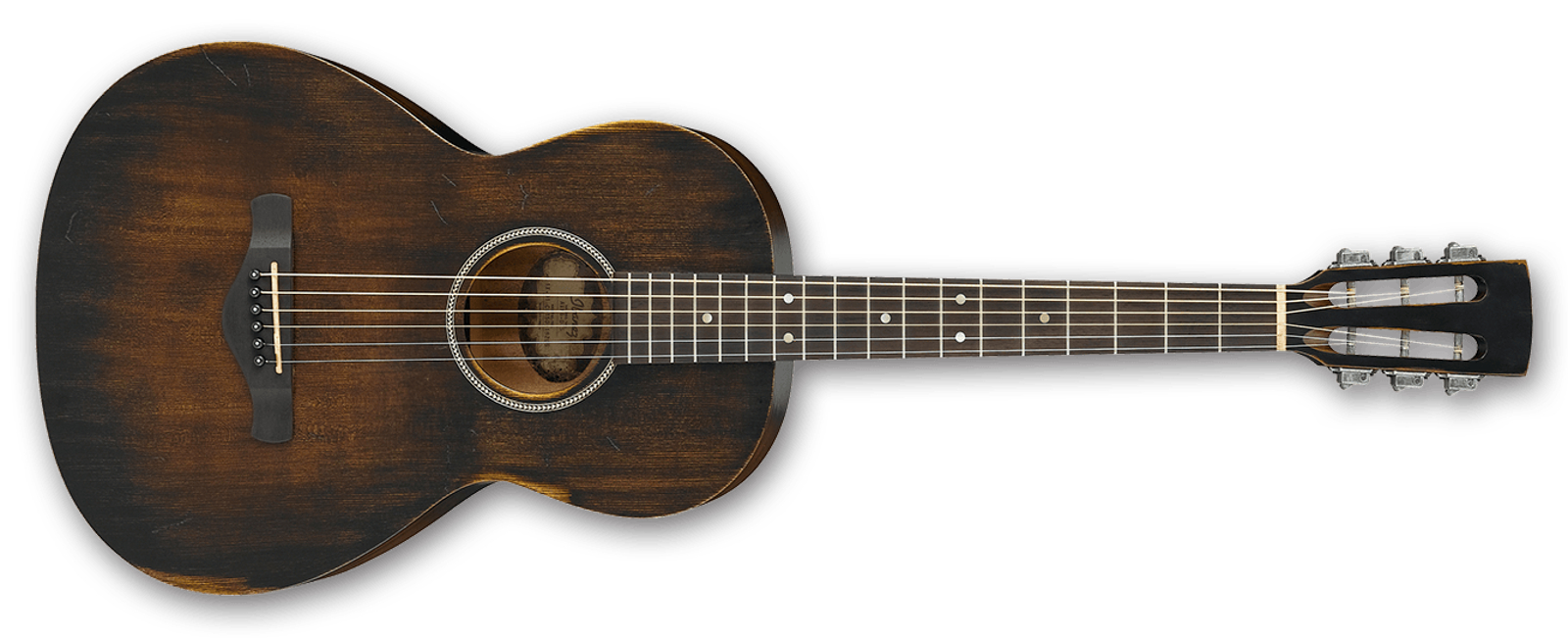 Artwood Vintage Acoustic Guitar with Distressed Tobacco Sunburst Finish