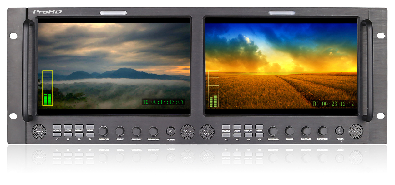 Display Monitor, Dual 9-In Rack