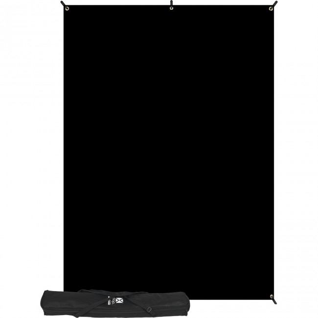 with 5' x 7' Black Backdrop (1.5 x 2.1 m)
