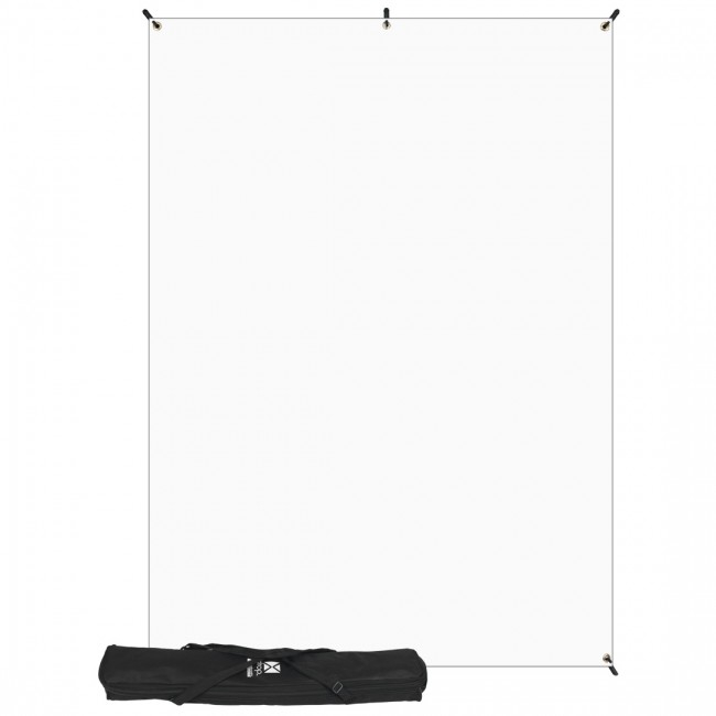 with 5' x 7' White Backdrop (1.5 x 2.1 m)