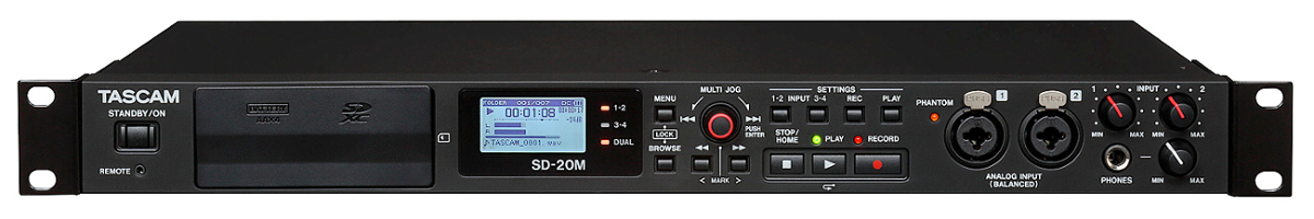 Solid State Recorder With Microphone Inputs