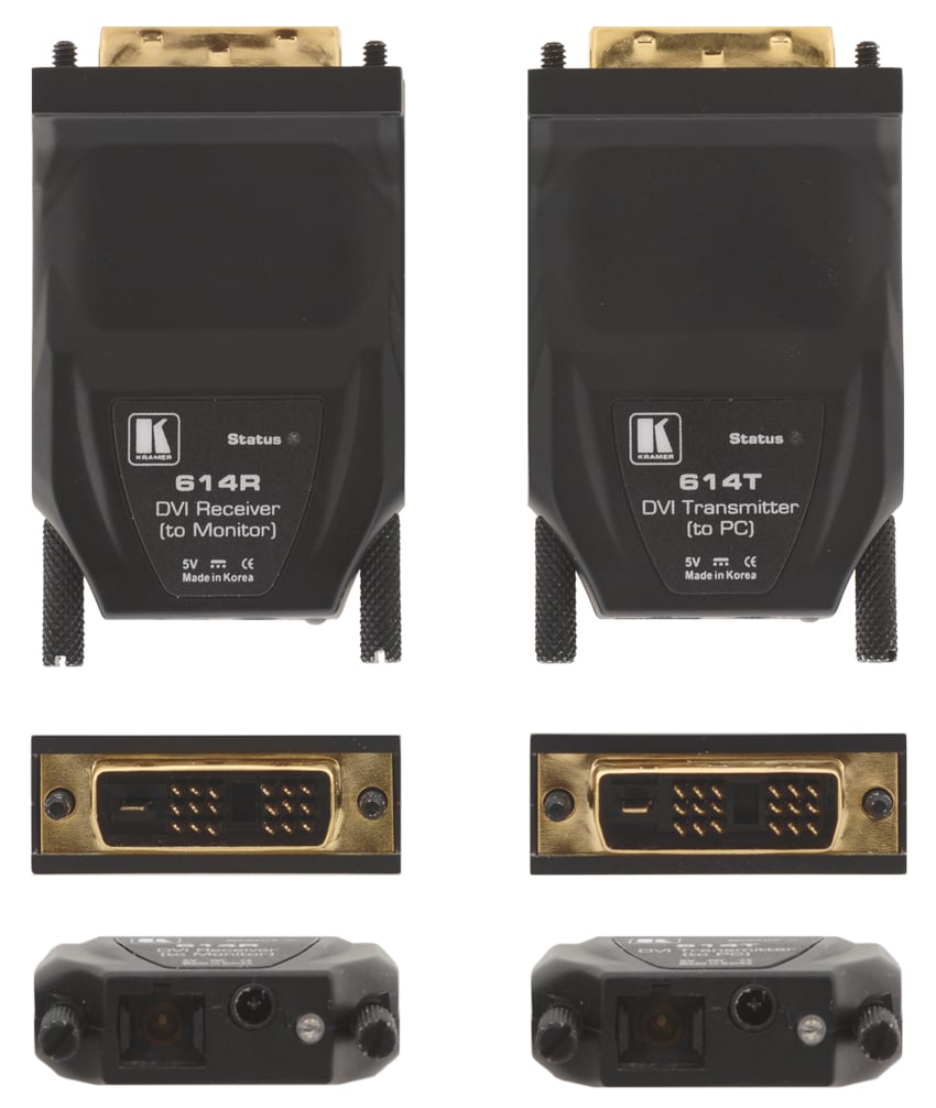Single Fiber Detachable DVI Optical Transmitter and Receiver