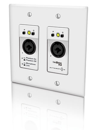 2 Channel 2 Gang US Wallplate With XLR And TRS Inputs, POE