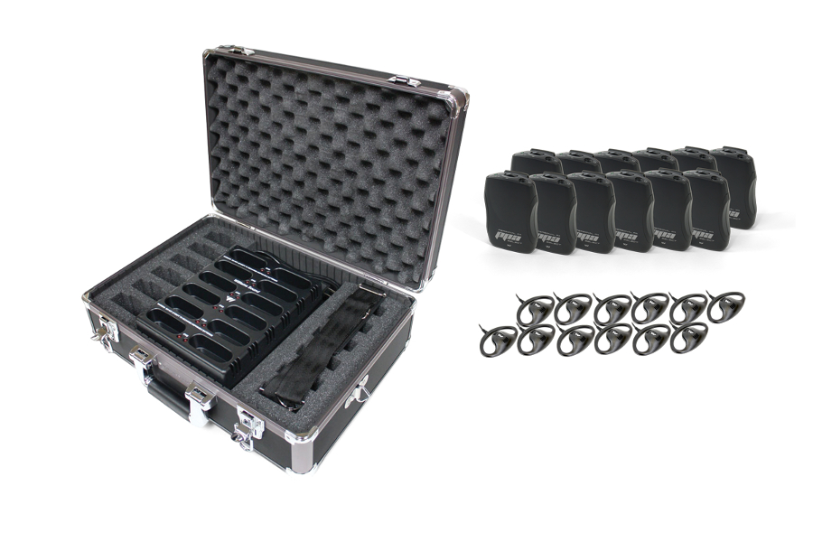 FM Receiver Kit With Earphones, Batteries And Charger With Case