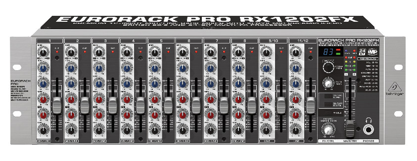 12-Input Eurorack Pro Mic/Line Rack Mixer with XENYX Mic Preamps & Multi-FX Processor