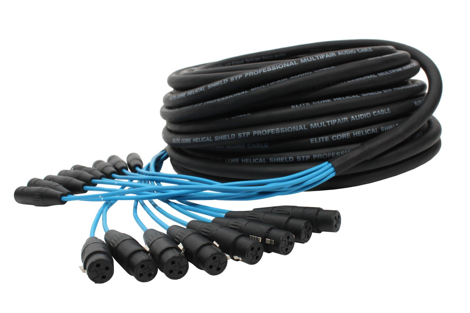 100' Eight Channel Fan-to-Fan XLR Snake