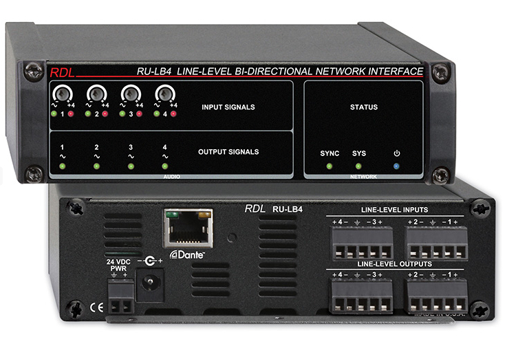 Line-Level, Bi-Directional Network Interface, 4 Balanced Out