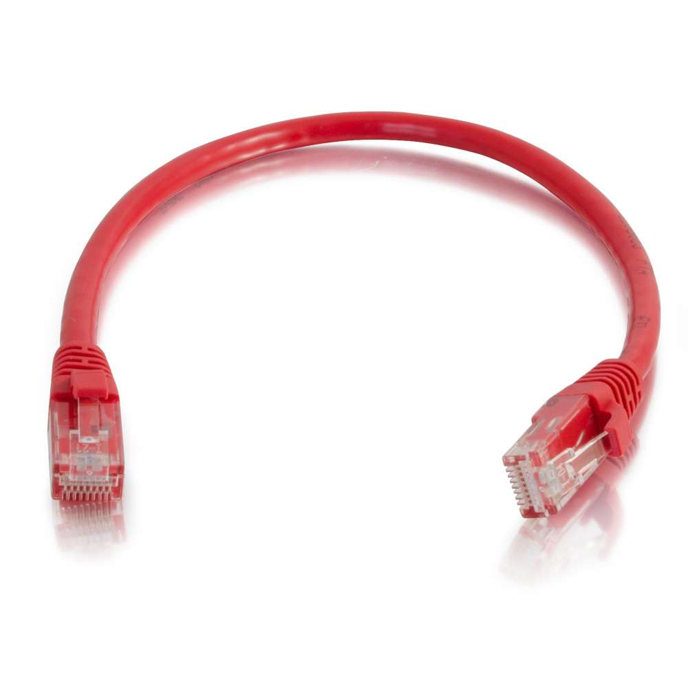 Red Ethernet Network Patch Cable, 1 ft
