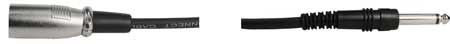 Audio Cable, XLR Male to Unbalanced Molded 1/4" Male, 3 Feet