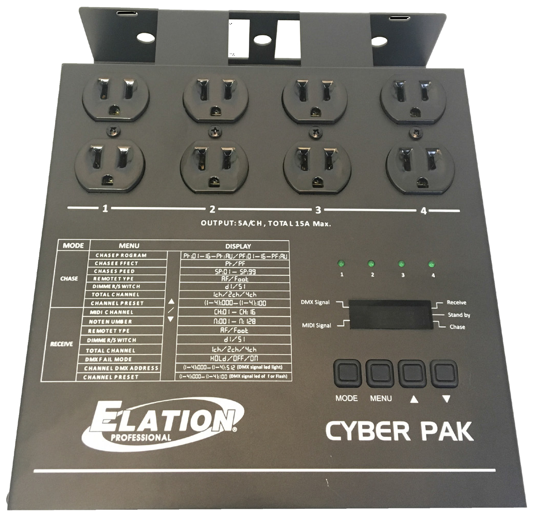 4 Channel Dimmer/Power Pack, 15 Amp