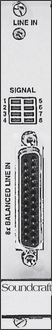 8-Channel Line Input Card for Vi Series Consoles