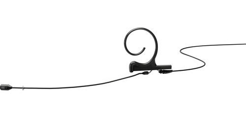 d:fine Single Ear Cardioid Headset Microphone With Hardwired TA5F Connector And 100 mm Long Boom Arm, Black, For Lectrosonics Transmitters