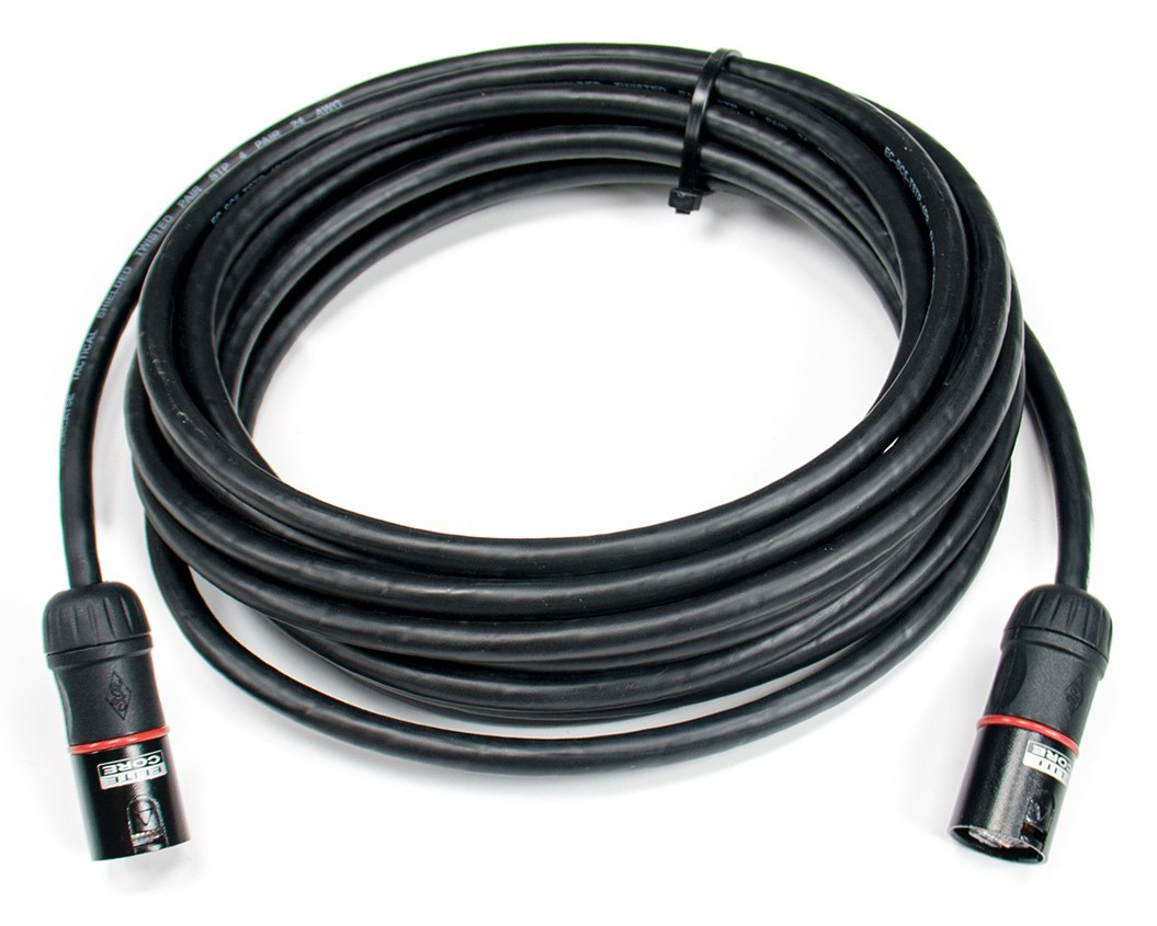 30 ft Ultra Rugged Shielded Tactical CAT6 Cable with CS45 Converta-Shell Connectors