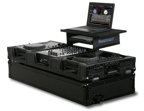 Flight Zone Glide Style ATA Flight Case for 12" Mixer, 2 Large Format CD/Digital Media Players +