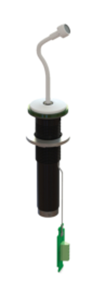 Gooseneck Mic, LED Ring, 3" White