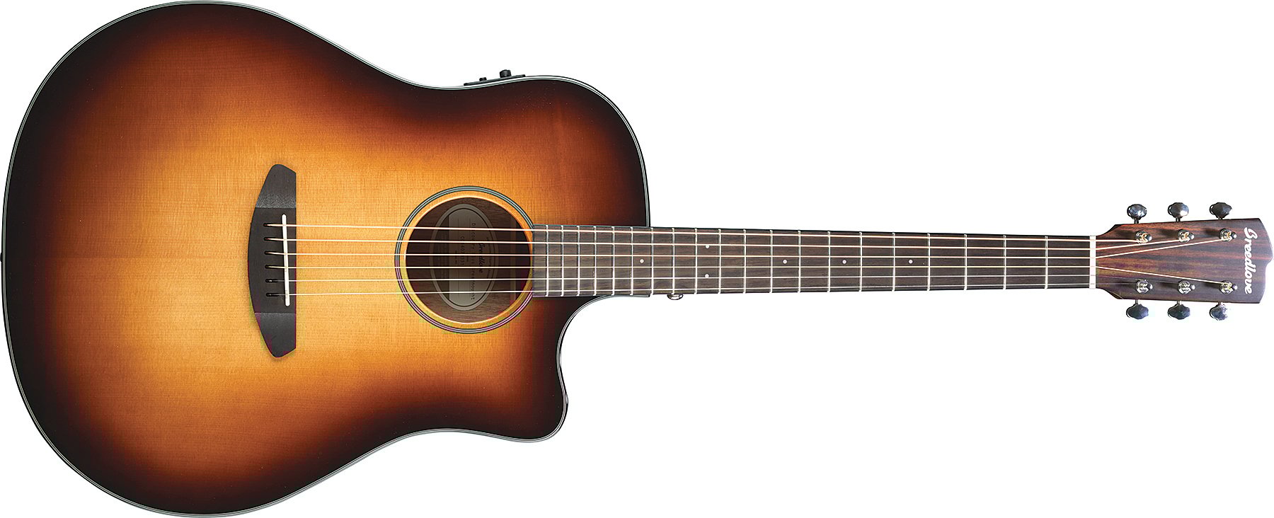Acoustic-Cutaway Electric Guitar with Sunburst Finish