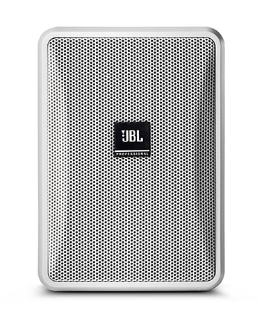 Ultra-Compact Indoor/Outdoor Background/Foreground Speaker, White, Priced Each/Sold in Pairs