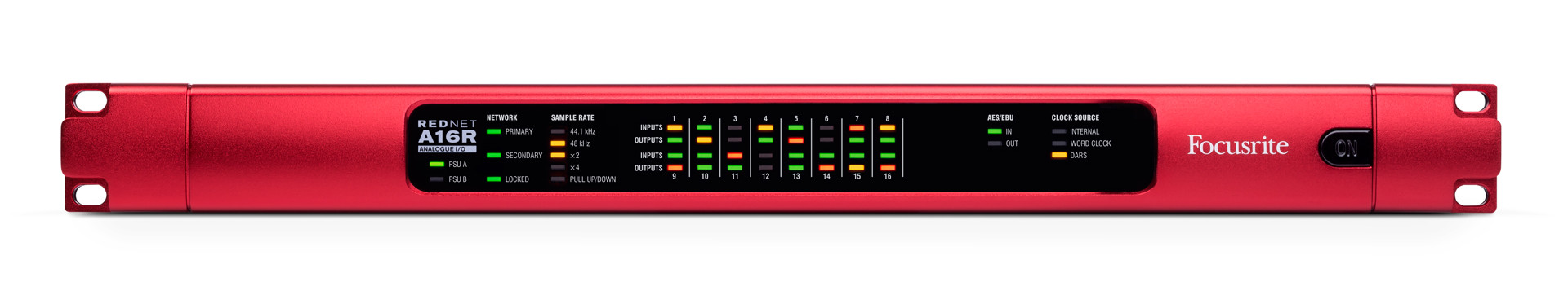 16-Channel Line-Level Dante AD/DA With Network And PSU Redundancy