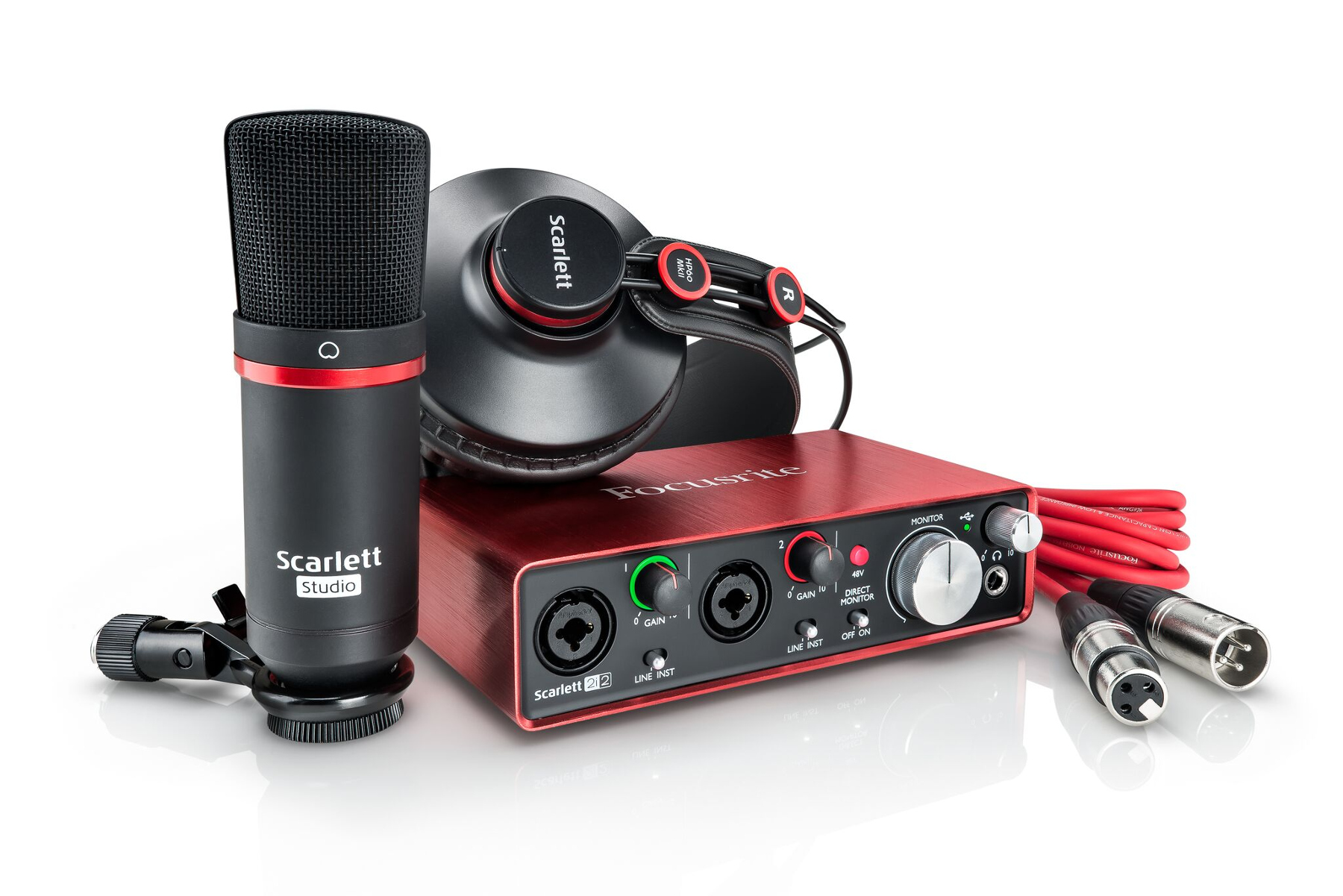2x2 USB 2.0 Audio Interface with Mic/Phones/Cable Pack
