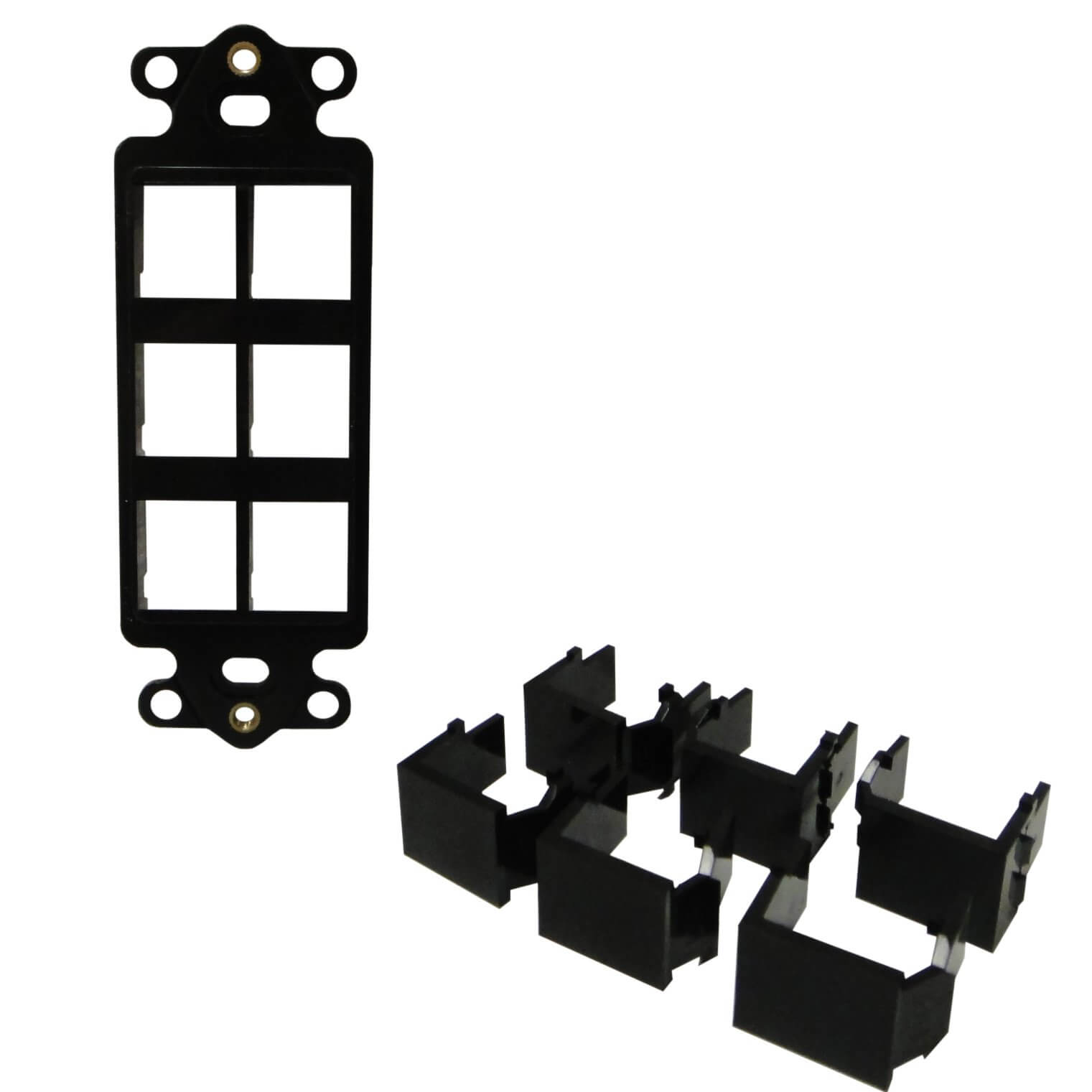 6-Port Snap-In Wall Plate