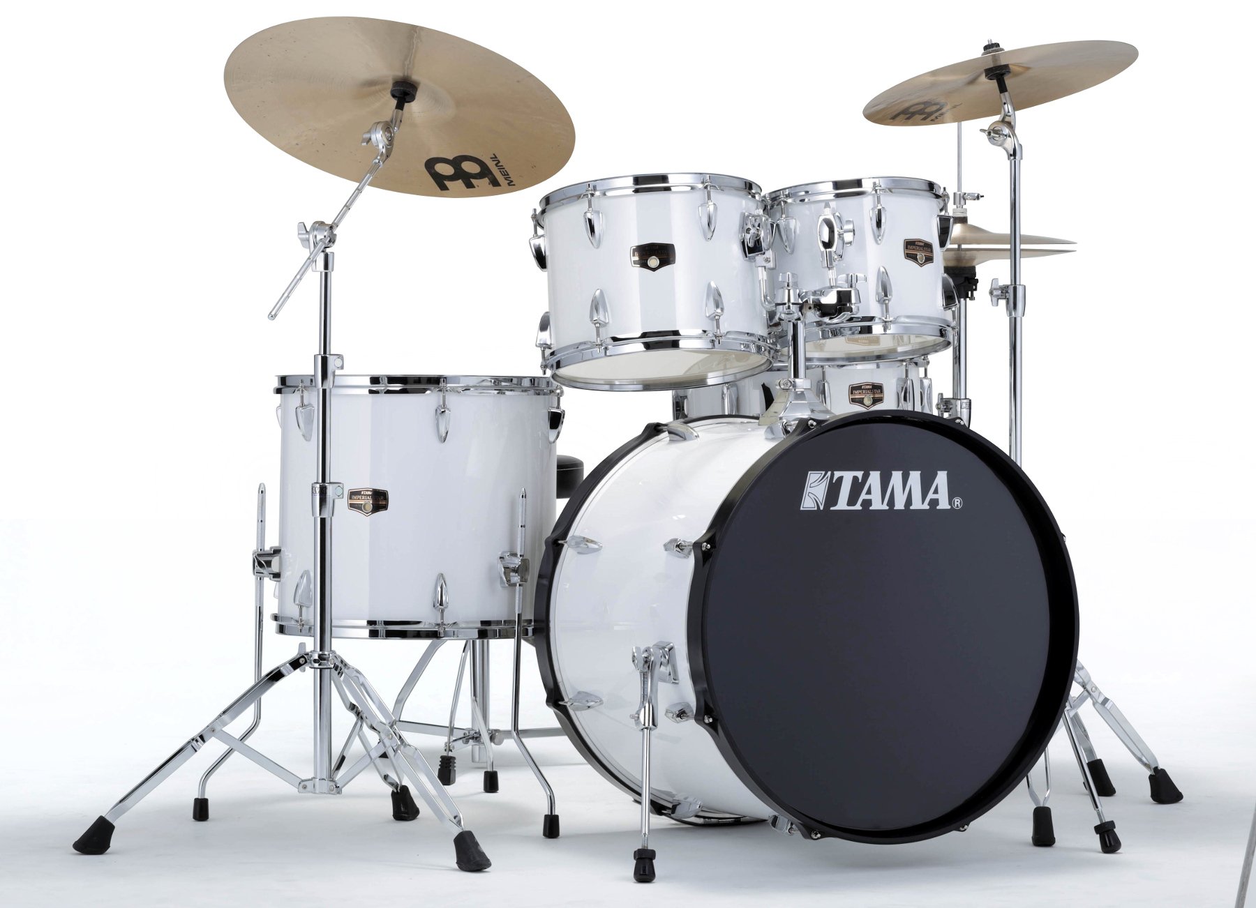 Imperialstar 6-piece Drumset with Meinl Cymbals, Sugar White Finish