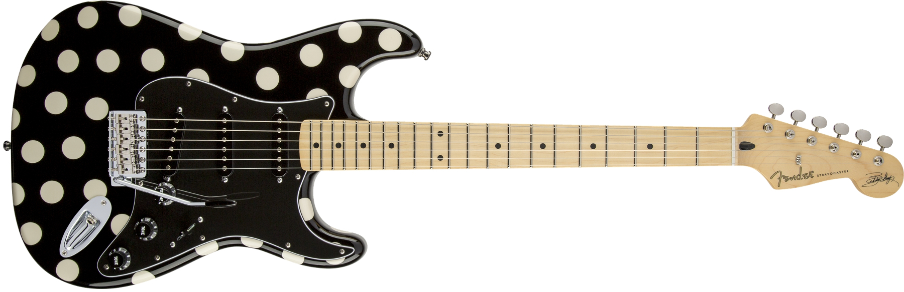 21-Fret Electric Guitar, Polka-dot Finish
