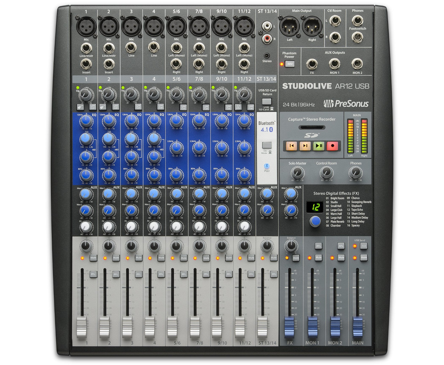 14-channel Hybrid Performance and Recording Mixer