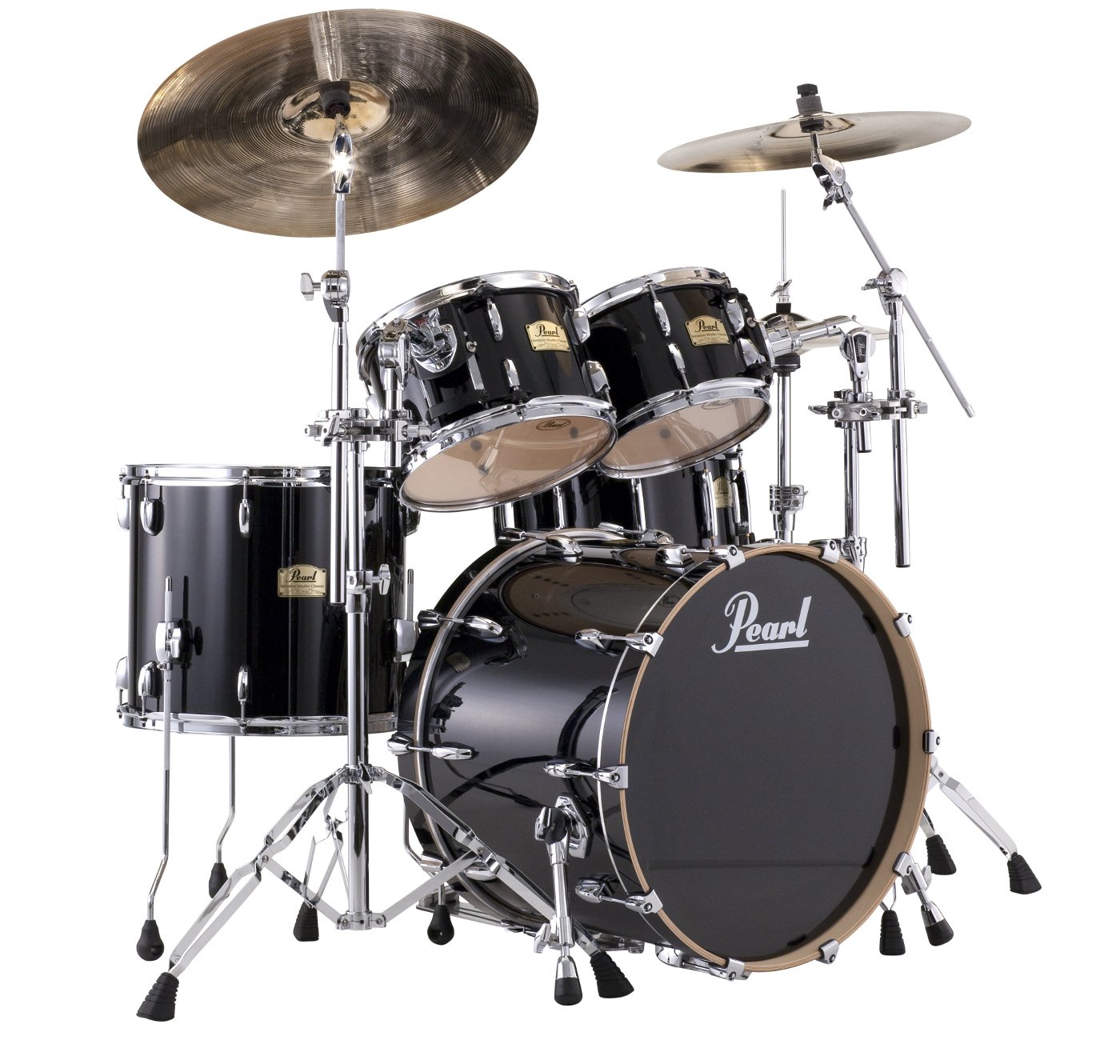 4-Piece Session Studio Classic Shell Pack, Piano Black Finish