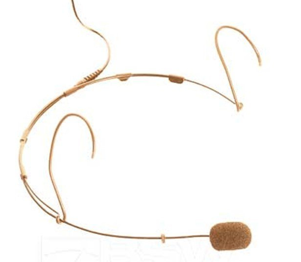 Miniature Cardioid Adjustable Headset Microphone in Beige