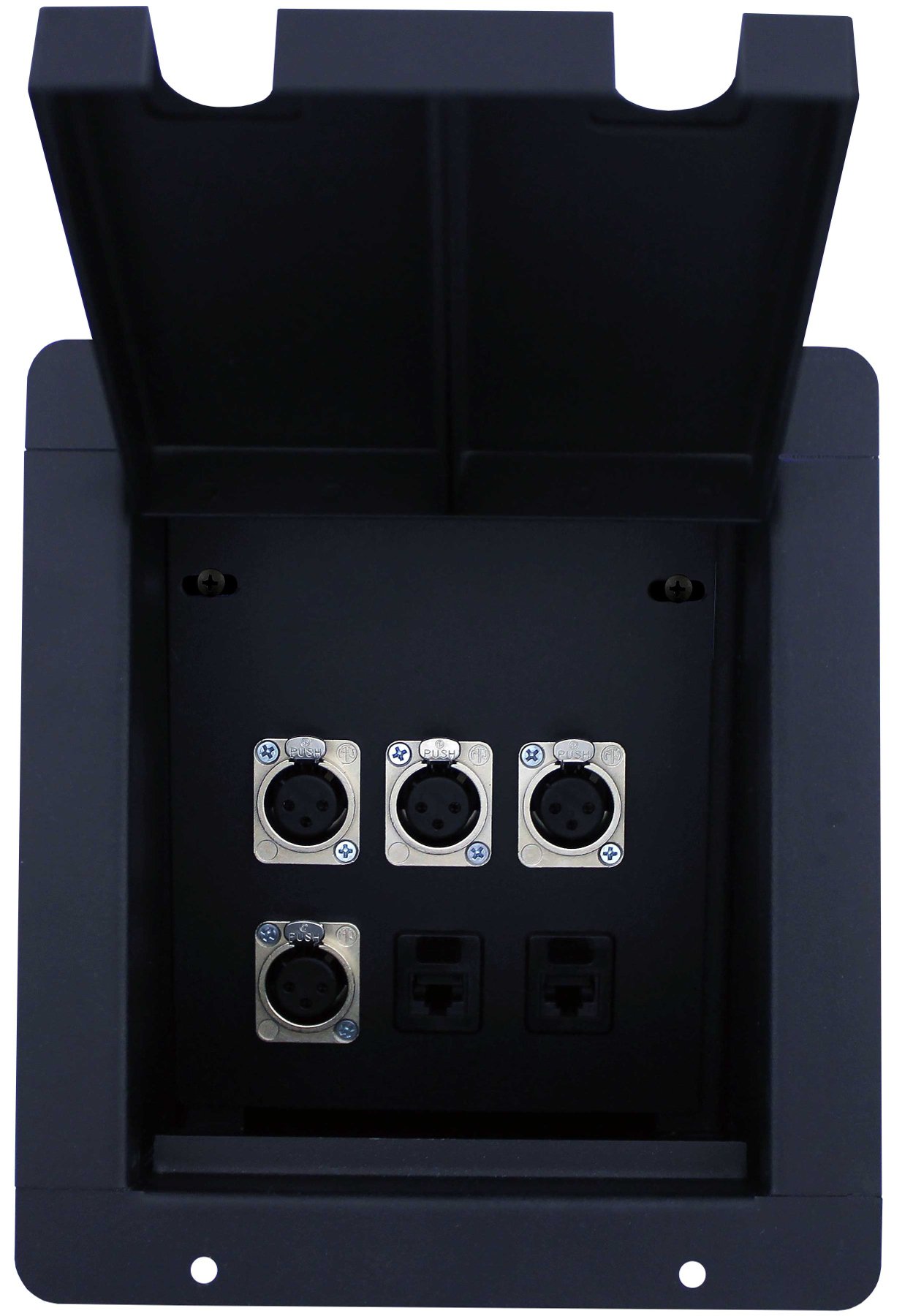 Sound Pocket with 4-XLRF and 2- Ethercon Connectors