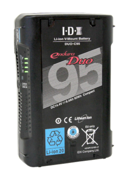 93Wh Li-Ion V-mount Battery with 2x 50W D-Tap Outputs