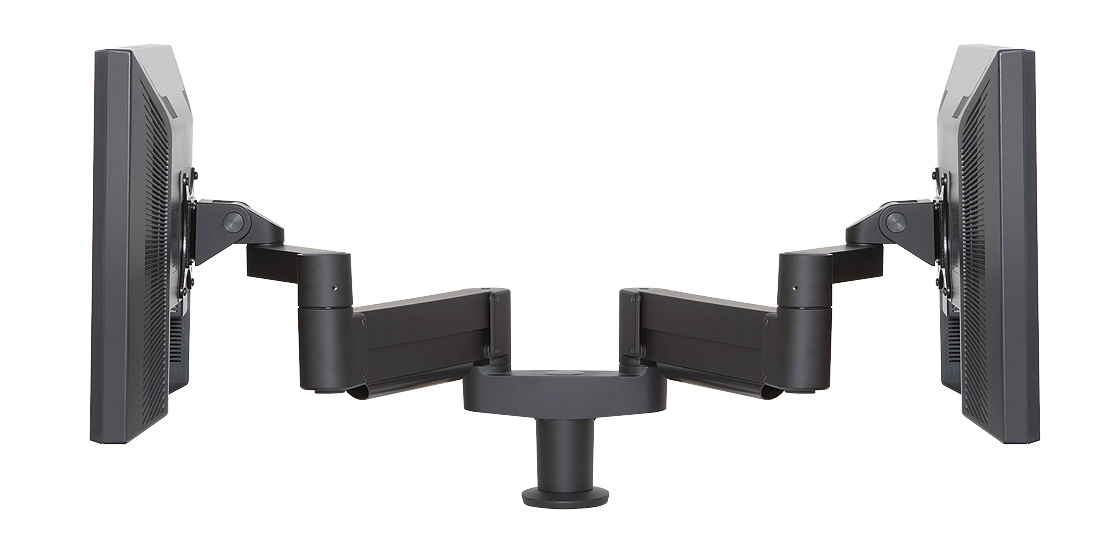 Dual Twin Monitor Arm, Black
