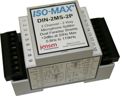 Dual Two-Way Mic Splitter Module (with Phantom Power, Dual Faraday Shields)