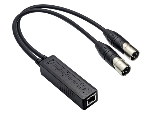 2 channel Dante output interface, XLR (M)