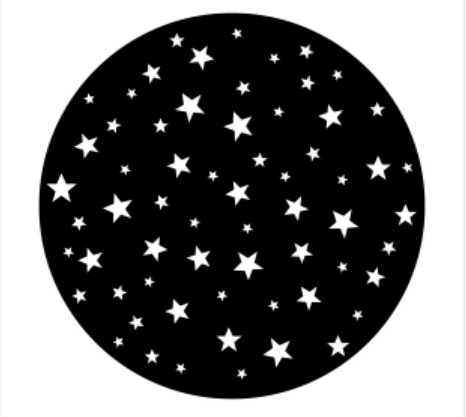Stars Steel Gobo